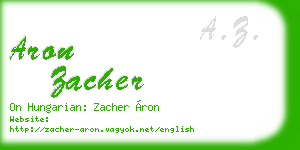 aron zacher business card